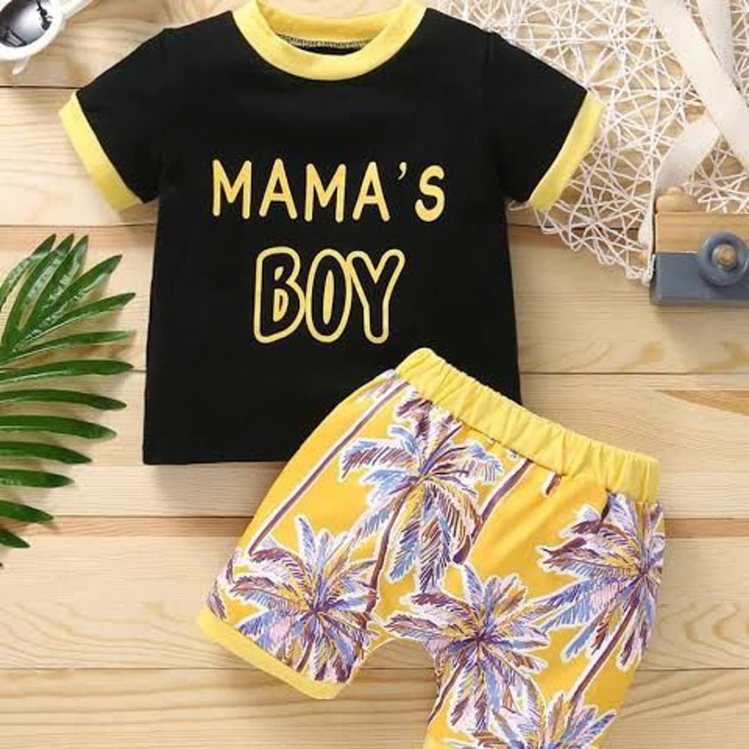 T-shirt And Short Pants For kids Baby Boys And Baby Girls Round Neck