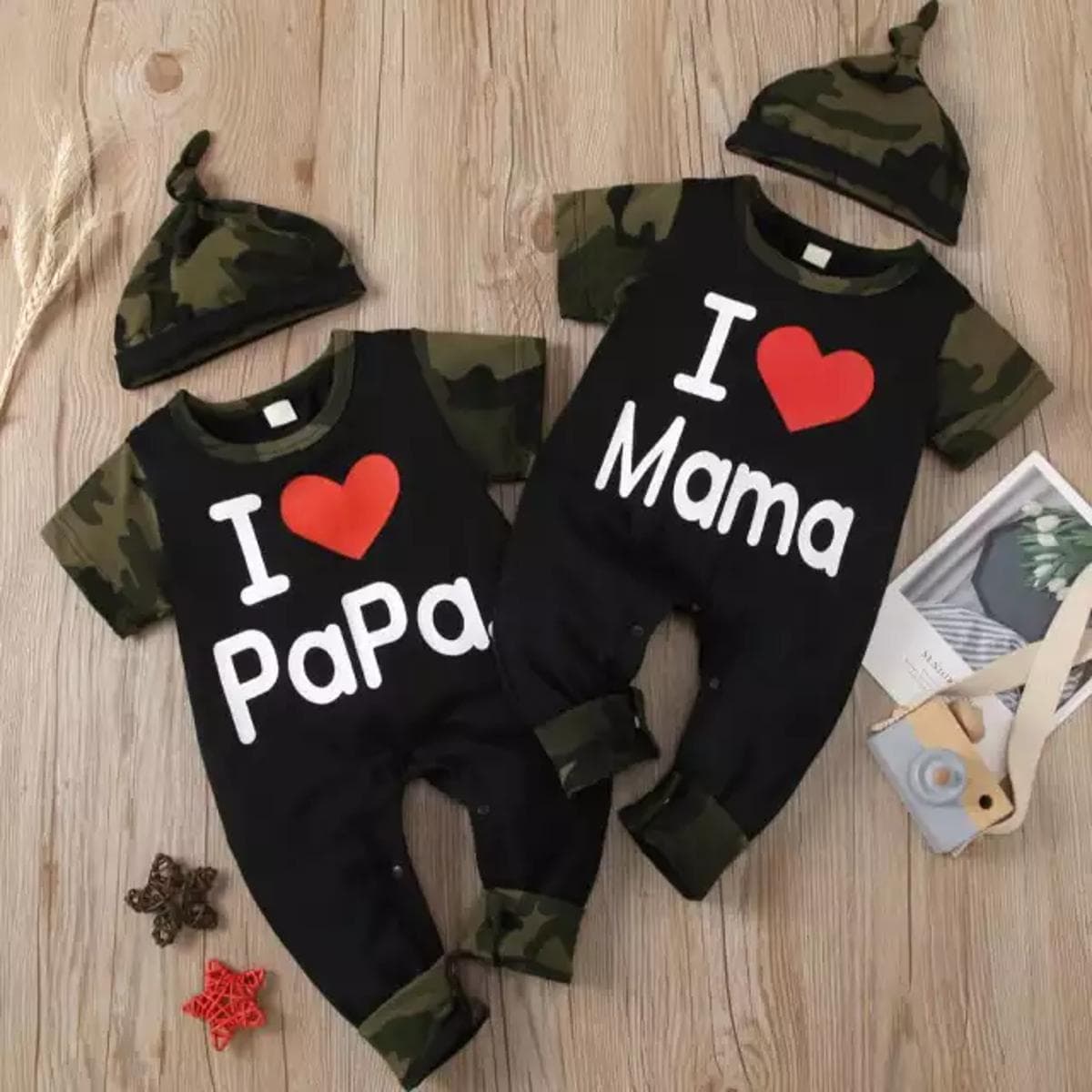 Pack Of 2 Babies Rompers With Capes Trendy Printed Round Neck