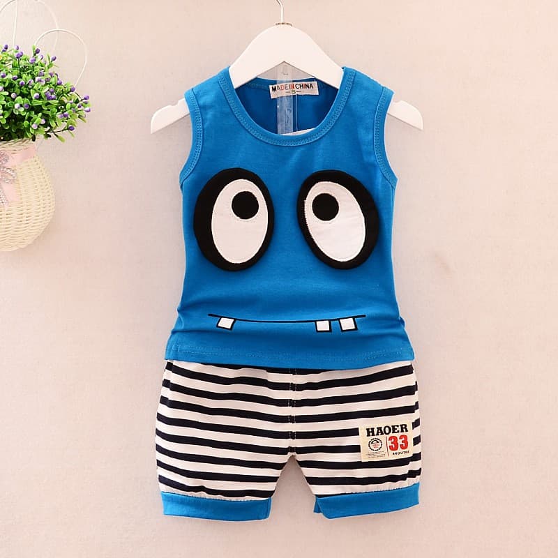 T-shirts And Short Pants For kids Baby Boys And Baby Girls Round